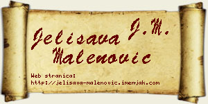 Jelisava Malenović vizit kartica